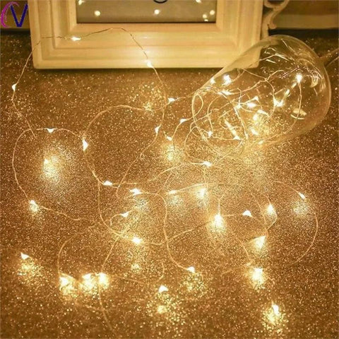 USB LED String Lights 5M Silver Wire Garland Light Waterproof Fairy Lights For Christmas Wedding Holiday Party Decoration