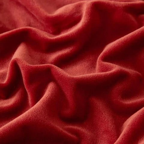 Velvet Burnt Orange Duvet Cover Queen Size, Soft Flannel Duvet Cover with Zipper Solid Breathable Silky Velour Comforter