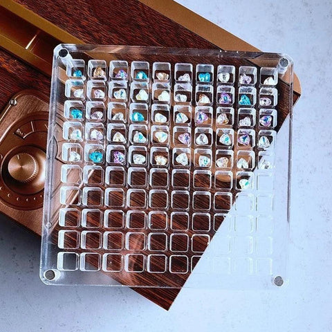 36/64/100Grid Acrylic Magnetic Seashell Display Box Beads Organizer Art DIY Crafts Jewelry Box Jewelry Box Case for Bead Jewelry