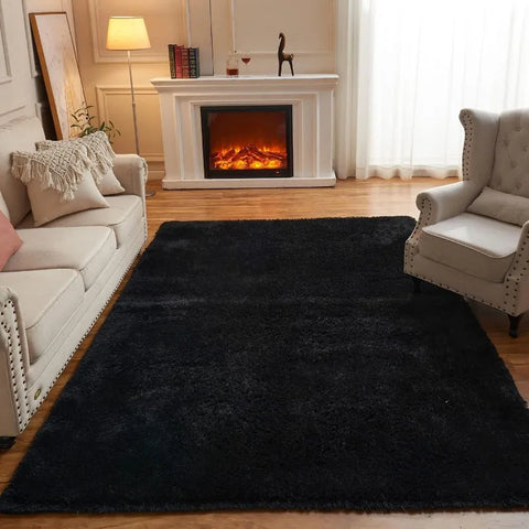 Rugs , Area Rug,  Clearance Navy Blue Laundry Room Rug, Large Throw for Playroom Room- Soft, Fluffy, Shaggy Carpets