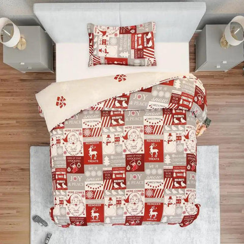 Christmas Deer Quilt Sets Lightweight Christmas Quilts Set Christmas Duvet Cover Set Lantern Printed Bedding For Kids Girls Boys