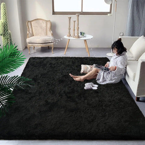 Fluffy Rug Indoor Plush Soft Carpet for Living Room Anti-Skid Durable Area Rug for Girls Bedroom Kids Room Carpets