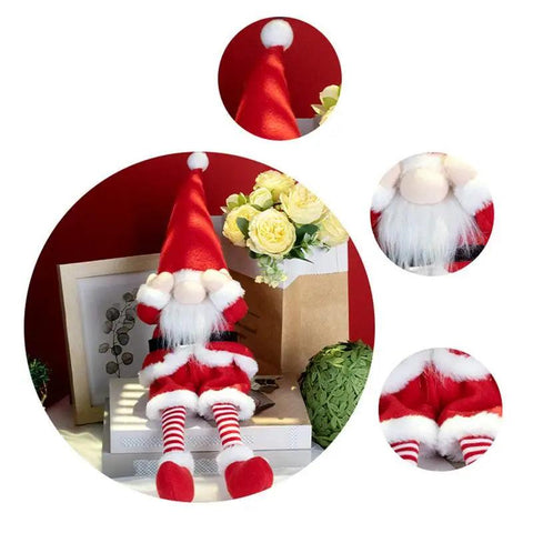 Christmas Gnome Doll Decor Christmas Plush Long Leg Faceless Doll Ornaments 2024 Xmas Navidad 2025 New Year Home Decor