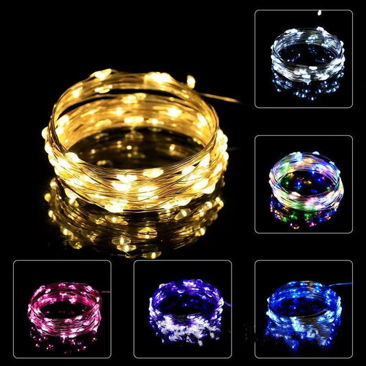 5M LED String Lights Waterproof Led Copper Wire Fairy Lights Battery Operated DIY Wedding Party Christmas Decoration Lights