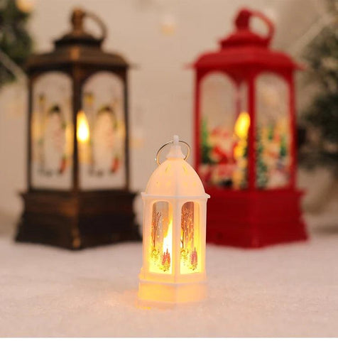 Christmas Telephone Booth Shaped Night Light Xmas Led Lantern Christmas Decoration 2024 for Home Navidad Noel Gift New Year 2025