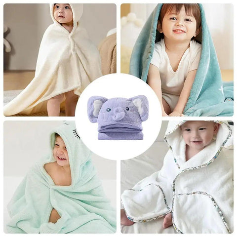 Kids Shower Towel Bath Hooded Towel With Animal Design Highly Absorbent Kids Towel Wrap Bathrobe Blanket For Kids Boys And Girls