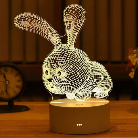 Romantic Love 3D Acrylic Led Lamp for Home Children's Night Light Table Lamp Christmas Party Decor Valentine's Day Bedside Lamp