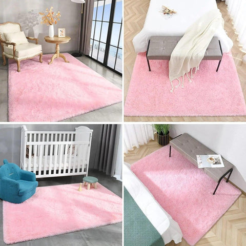 Fluffy Rugs for Bedroom Fuzzy Area Rugs for Living Room Soft Kids Carpet Non Slip Rugs for Hardwood Floors Room Decor