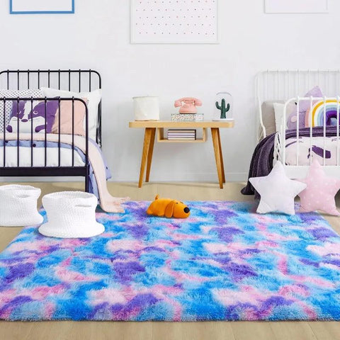 Large Area Rugs for Living Room Bedroom, Fluffy Kids Room Plush Shaggy Nursery Rug Furry Throw Carpets for Boys Girls