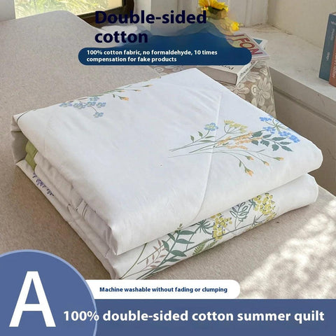 Summer Thin Quilt Comforter Soft Air conditioning Four-season Quilt Duvet Blanket Bed Blanket Bed Silky Comforter Lightweight