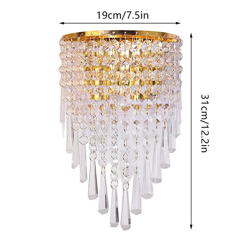 K9 Crystal Wall Sconce Modern Ceiling Light Crystal Chandelier Pendant Light Fixture Lighting for Bedroom Hallway Home Decor 40W