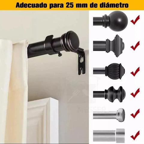 10 pack Adjustable Curtain Rod Brackets Heavy Duty Drapery Rod Holders Hardware Window Curtain Rod Support Hanger