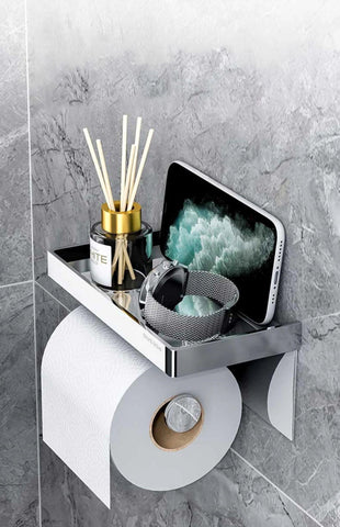 Toilet paper holder 304 stainless steel hotel toilet phone storage rack tissue box roll paper holder