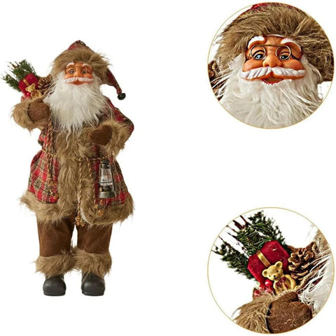 Santa Claus Doll Cartoon Figure Indoor Window Displays Office Holiday Statue Cute Decor Christmas Decoration Figurine