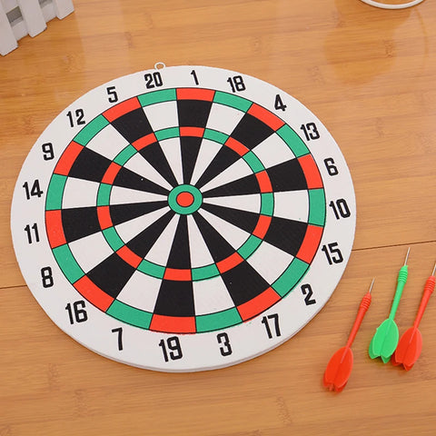 Diameter 29.5 Cm Darts Target With 3 Darts Wall Mounted Two Sides Double-Use Thick Foam Toy Dart Board Game Office Outdoors Game