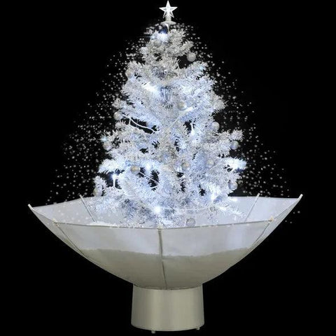 Snowing Christmas Tree With Umbrella Base White 2 Ft