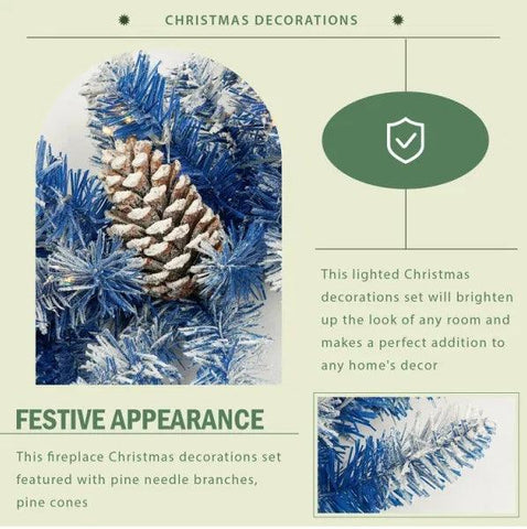 Pre-lit Xmas Tree Artificial Christmas 4-Piece Set