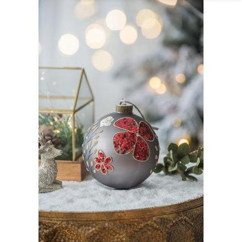 Christmas Ball Ornaments, Glass Decorative Hanging Ball Christmas Tree Ornaments For Holiday Party Decorations, Set Of 4