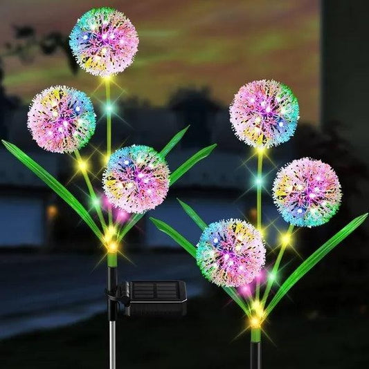 36 LED Waterproof Dandelion Garden String Lights, 2 Pack Outdoor Solar Lights Decorative For Walkway Pathway Christmas Decoration