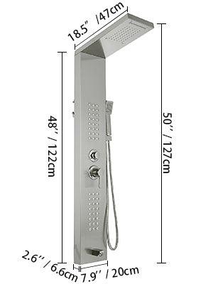 VEVOR  LED Light Shower Panel System Waterfall Rain Shower Faucet SPA Massage Jets Tub Shower With Bidet Bath Taps For Bathroom